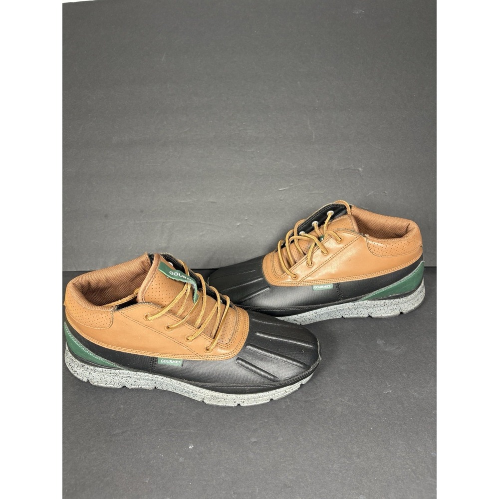 Gourmet Quadici Lite Mens 9.5 Duck Boot Sneakers Brown Black Green 100282